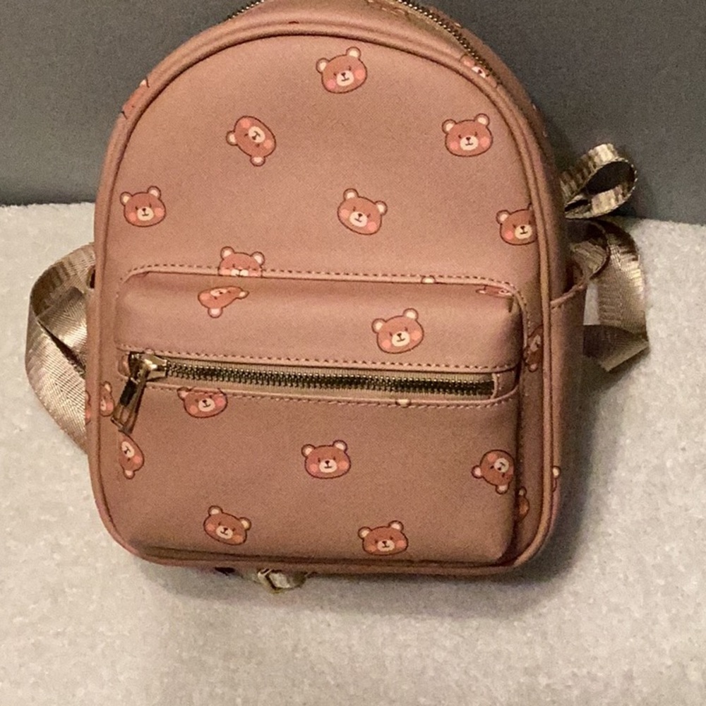 Cute Bear Print Mini Backpack - Picture 12 of 15